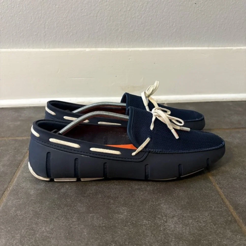 SWIMS‎ Shoes Mens Size 12US 11UK Navy Blue Dock Deck Boat Water Slip On Loafers